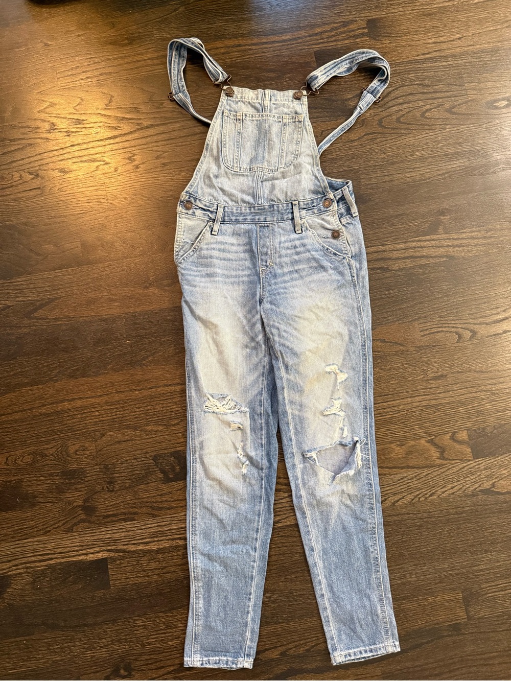 Abercrombie & Fitch Light Blue Denim Overalls size XS